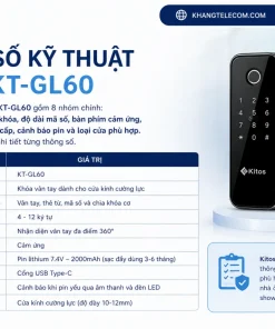 Thông số kỹ thuật của Kitos KT-GL60 gồm những gì