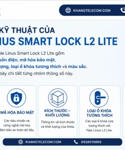 Thông số kỹ thuật của Yale Linus Smart Lock L2 Lite gồm những gì