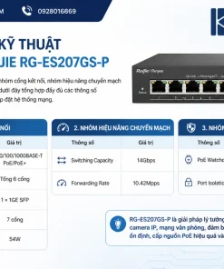 Thông số kỹ thuật switch RUIJIE RG-ES207GS-P gồm những gì
