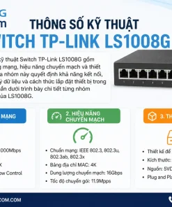 Thông số kỹ thuật Switch TP-Link LS1008G gồm những gì