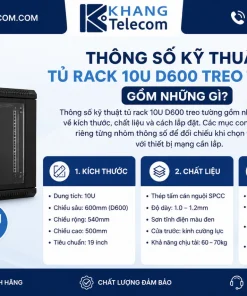 Thông Số Kỹ Thuật Tủ Rack 10U D600 Treo Tường Gồm Những Gì