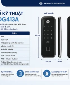 Thông số kỹ thuật Yale YDG413A chi tiết gồm những gì