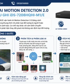 Tính năng AI Motion Detection 2.0 trên đầu ghi iDS-7208HQHI-M1/E hoạt động