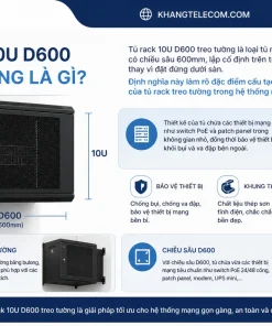 Tủ Rack 10U D600 Treo Tường