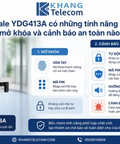 Yale YDG413A có những tính năng mở khóa và cảnh báo an toàn nào