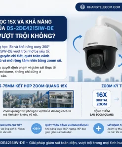 Zoom quang học 15x và khả năng xoay 360 độ của DS-2DE4215IW-DE có thực sự vượt trội