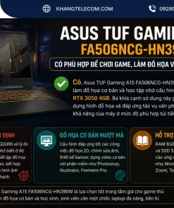Asus TUF Gaming A15 FA506NCG-HN390W có phù hợp để chơi game, làm đồ họa và học tập