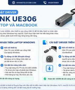cài đặt driver cho TP-Link UE306 trên laptop và MacBook