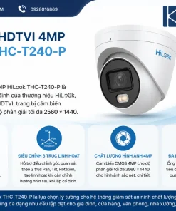 Camera HDTVI 4MP HiLook THC-T240-P