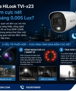 Camera HiLook TVI-x23 quan sát đêm cực nét với độ nhạy sáng 0.005 Lux
