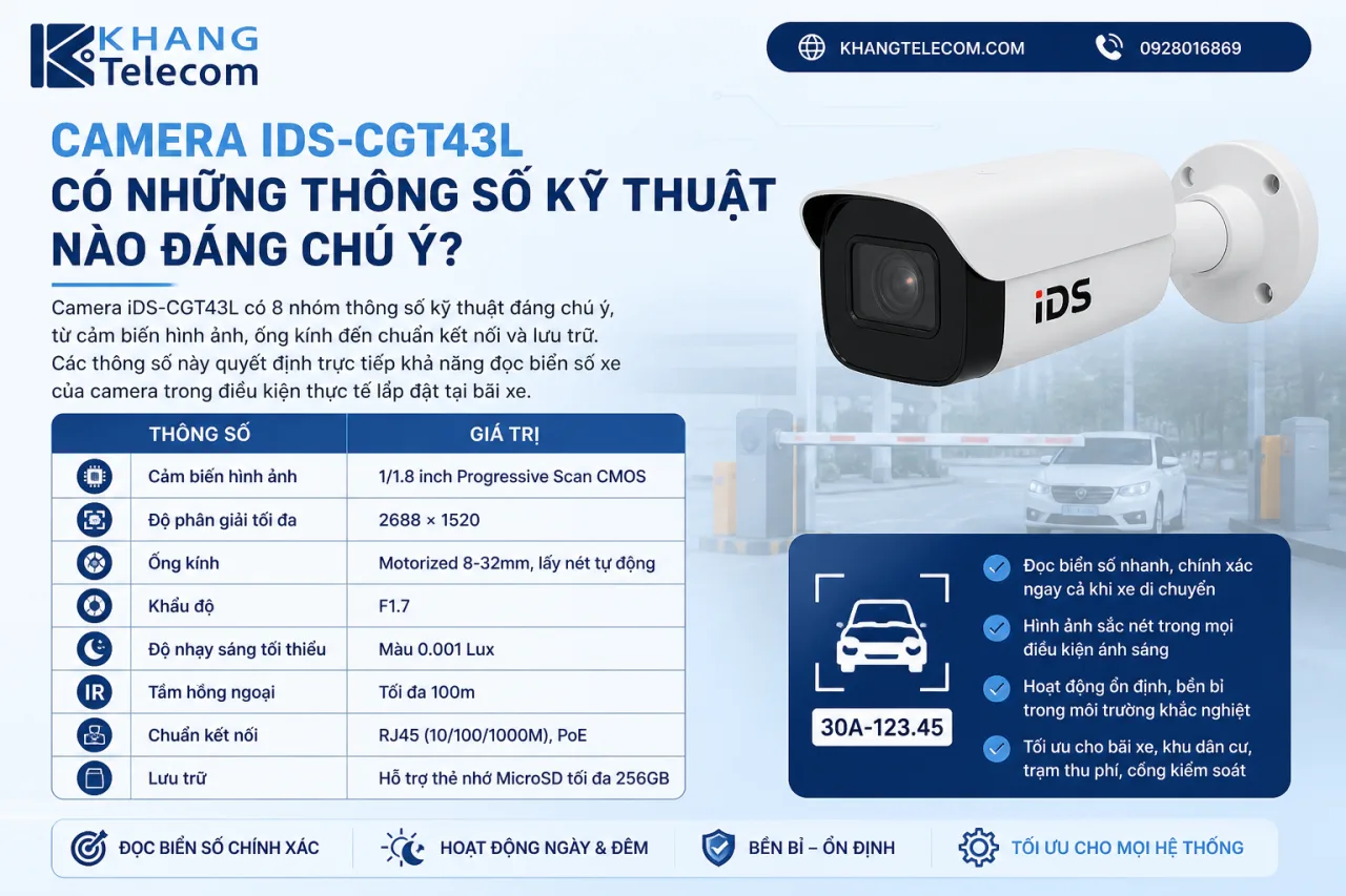 Camera iDS-CGT43L Có Những Thông Số Kỹ Thuật Nào Đáng Chú Ý Camera iDS-CGT43L Có Những Thông Số Kỹ Thuật Nào Đáng Chú Ý