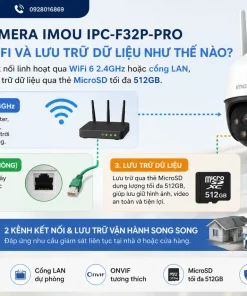 Camera IMOU IPC-F32P-PRO kết nối WiFi và lưu trữ dữ liệu