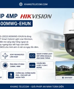 Camera IP 4MP Hikvision DS-2DE2C400MWG-EHUN