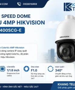 Camera IP Speed Dome ColorVu 4MP Hikvision DS-2DE2C400SCG-E