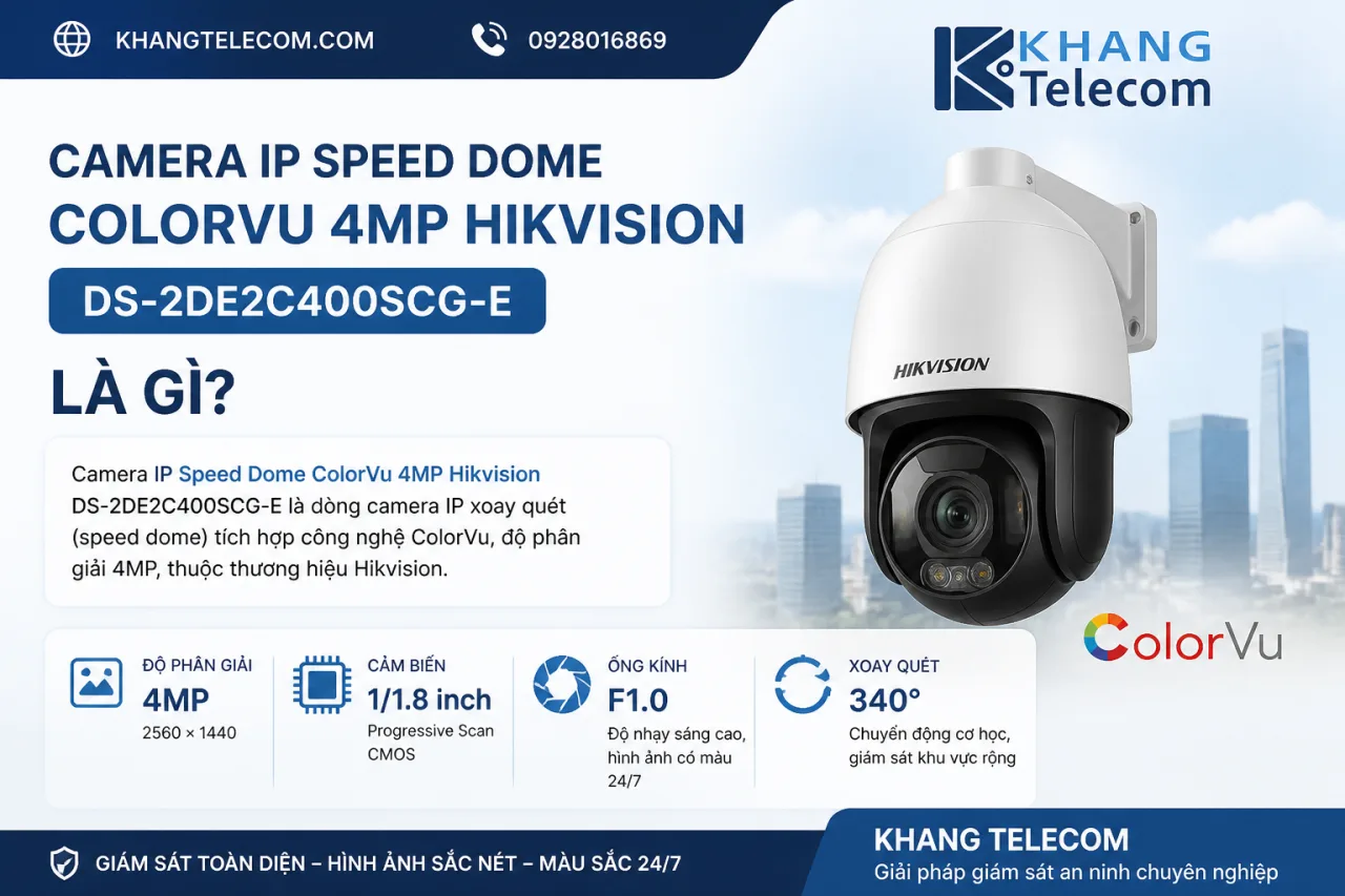 Camera IP Speed Dome ColorVu 4MP Hikvision DS-2DE2C400SCG-E Camera IP Speed Dome ColorVu 4MP Hikvision DS-2DE2C400SCG-E