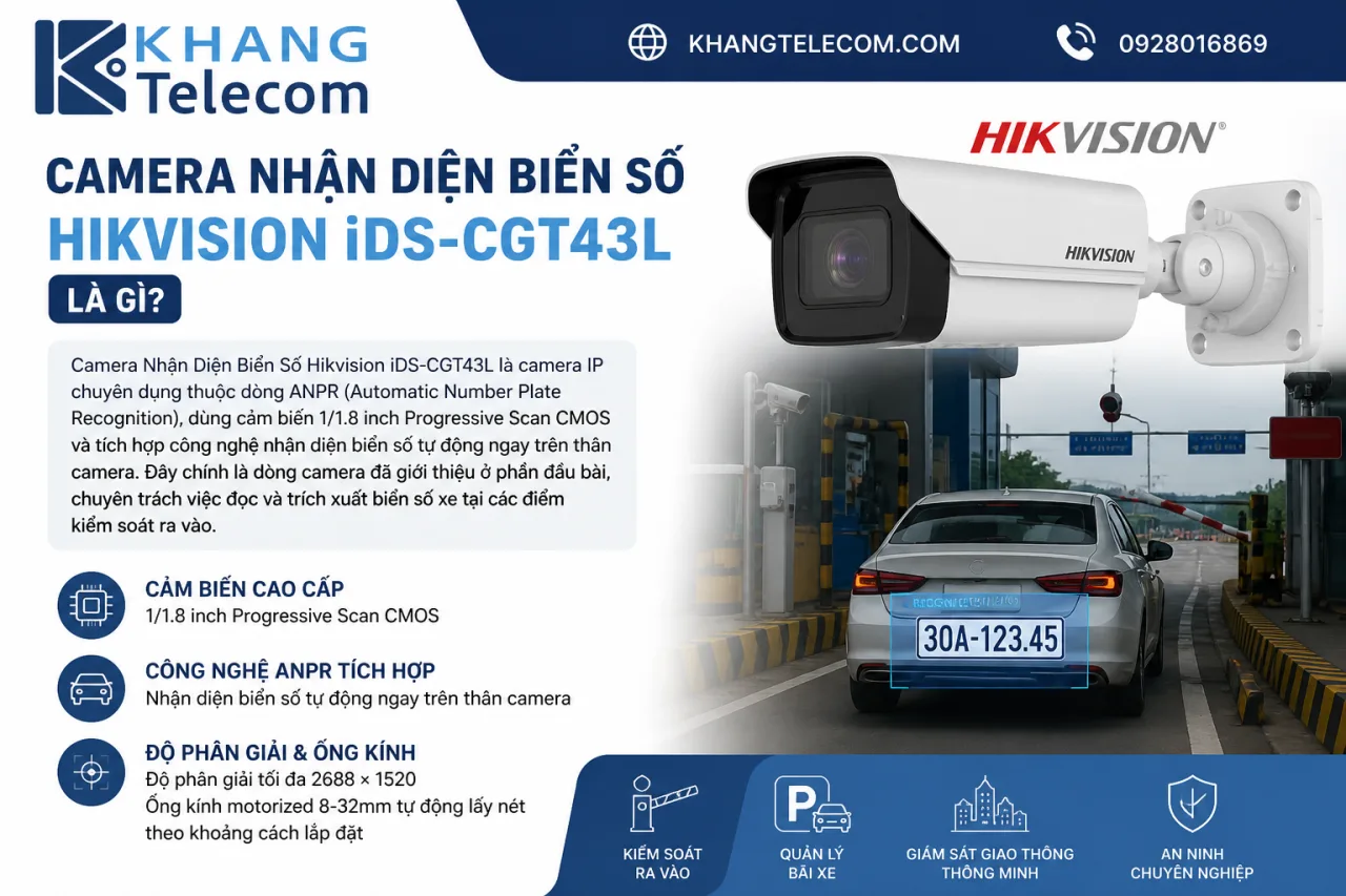 Camera Nhận Diện Biển Số Hikvision iDS-CGT43L Camera Nhận Diện Biển Số Hikvision iDS-CGT43L