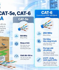 Cáp mạng CAT-6 UTP CommScope khác gì so với CAT-5e và CAT-6A?