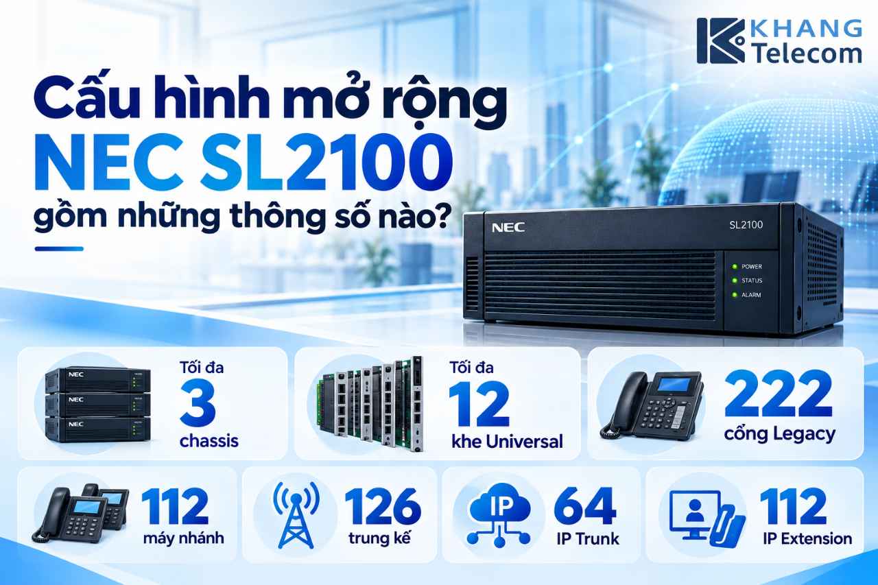 Cấu hình mở rộng của SL2100 gồm những thông số nào?