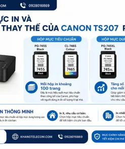 Chi phí mực in và hộp mực thay thế của Canon TS207