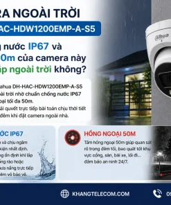 Chuẩn chống nước IP67 và hồng ngoại 50m của camera này có phù hợp lắp ngoài trời