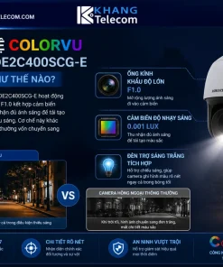 Công nghệ ColorVu trên DS-2DE2C400SCG-E hoạt động