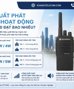 Công suất phát và tầm hoạt động của CP1300 đạt bao nhiêu