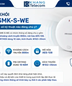 Đầu báo khói DS-PDSMK-S-WE có những thông số kỹ thuật nào đáng chú ý
