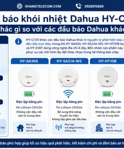 Đầu báo khói nhiệt Dahua HY-C135 khác gì so với các đầu báo Dahua khác