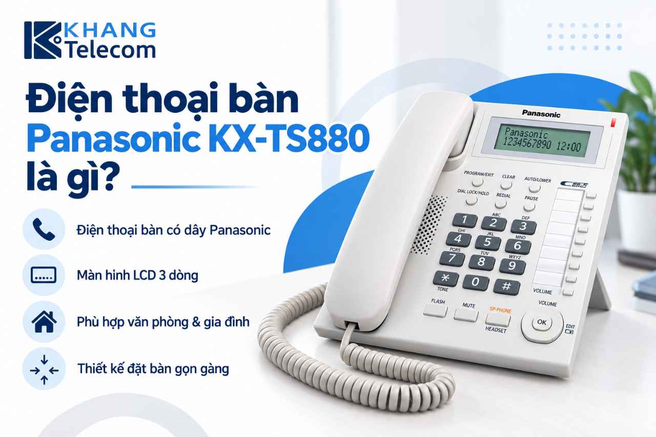 Điện thoại bàn Panasonic KX-TS880 là gì?