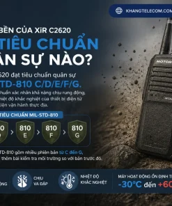 Độ bền của XiR C2620 đạt tiêu chuẩn quân sự nào