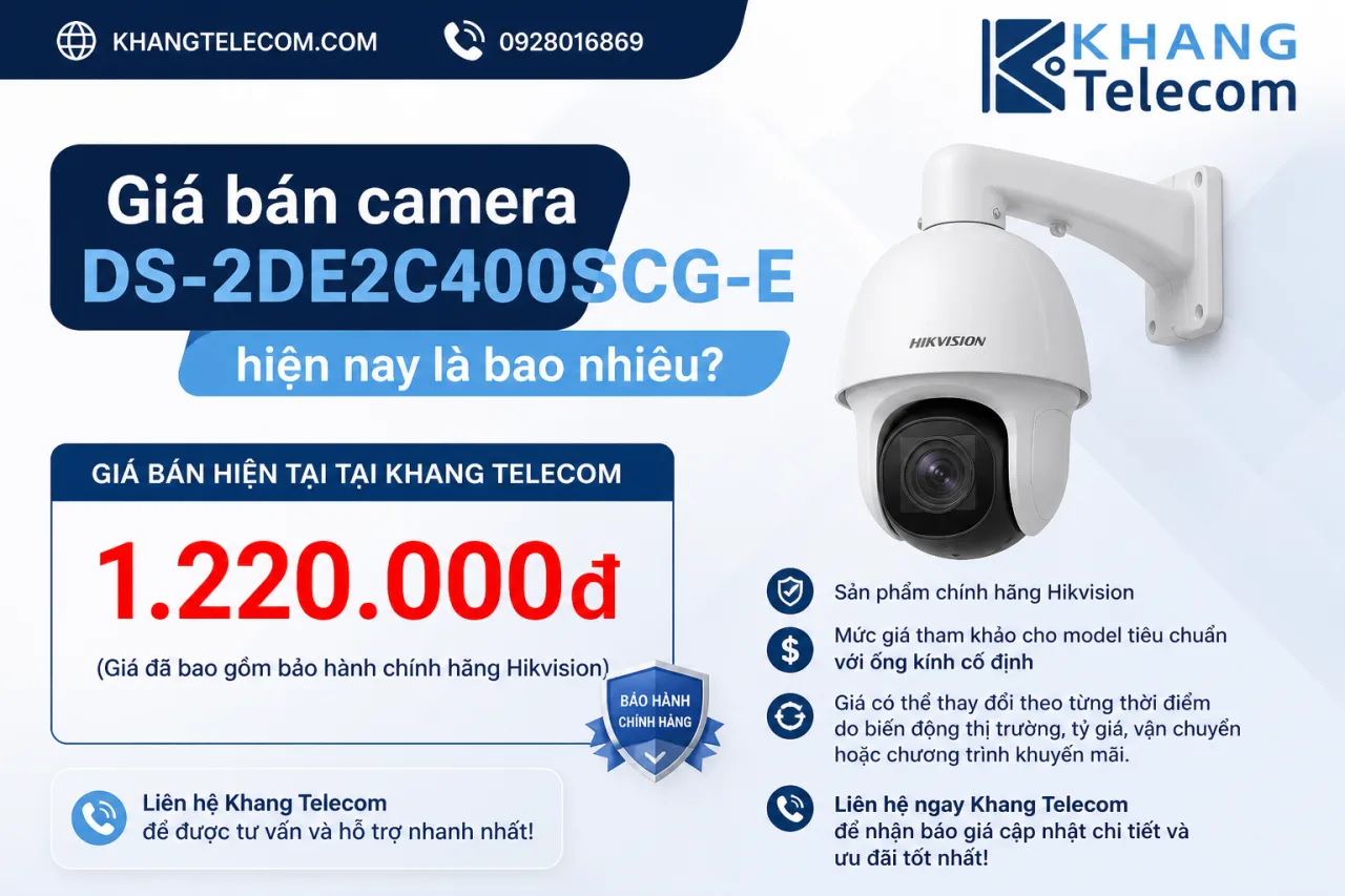Giá bán camera DS-2DE2C400SCG-E hiện nay là bao nhiêu Giá bán camera DS-2DE2C400SCG-E hiện nay là bao nhiêu