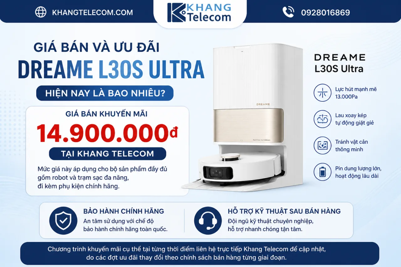 Giá Bán Và Ưu Đãi Dreame L30S Ultra Hiện Nay Là Bao Nhiêu Giá Bán Và Ưu Đãi Dreame L30S Ultra Hiện Nay Là Bao Nhiêu