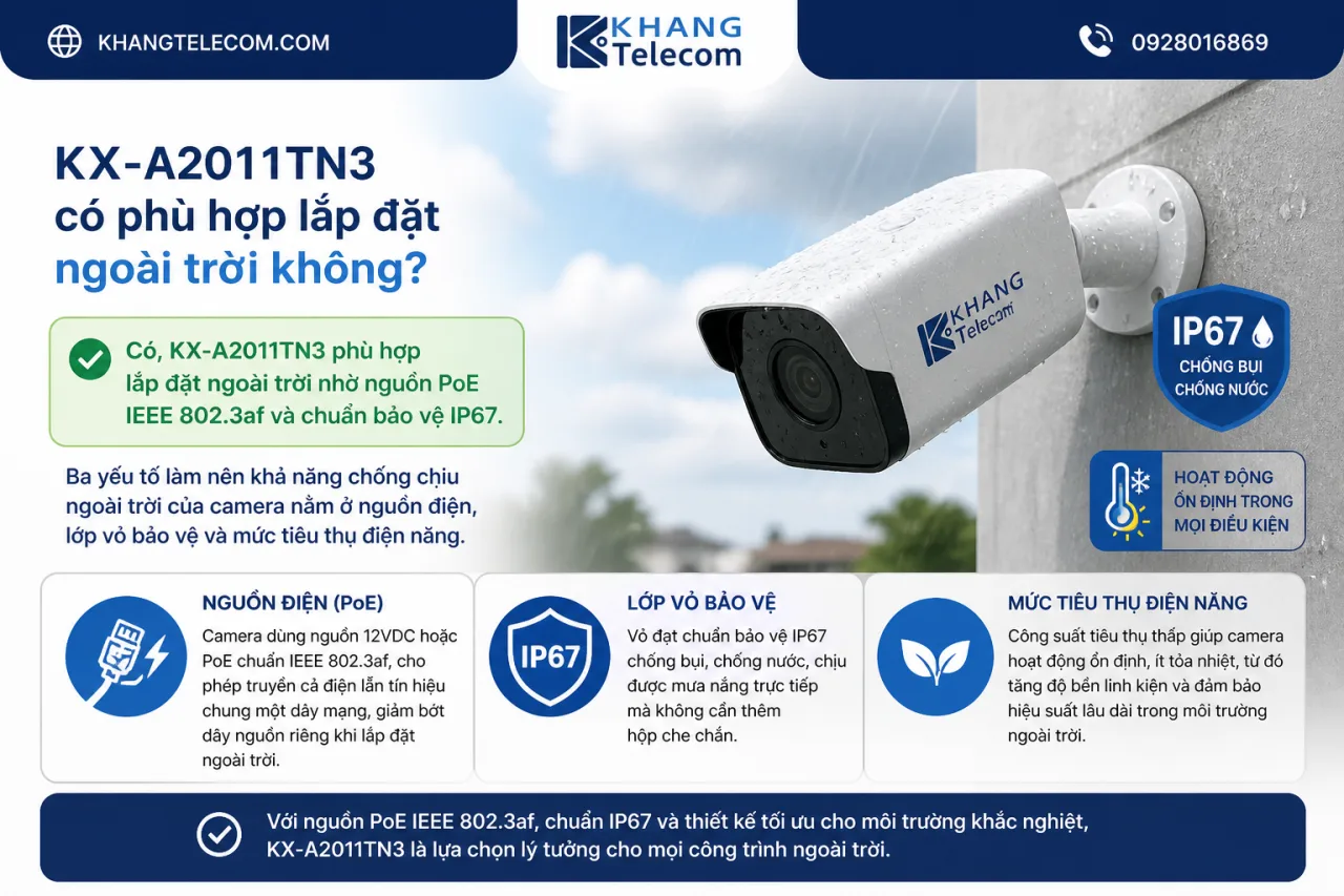 KX-A2011TN3 có phù hợp lắp đặt ngoài trời KX-A2011TN3 có phù hợp lắp đặt ngoài trời