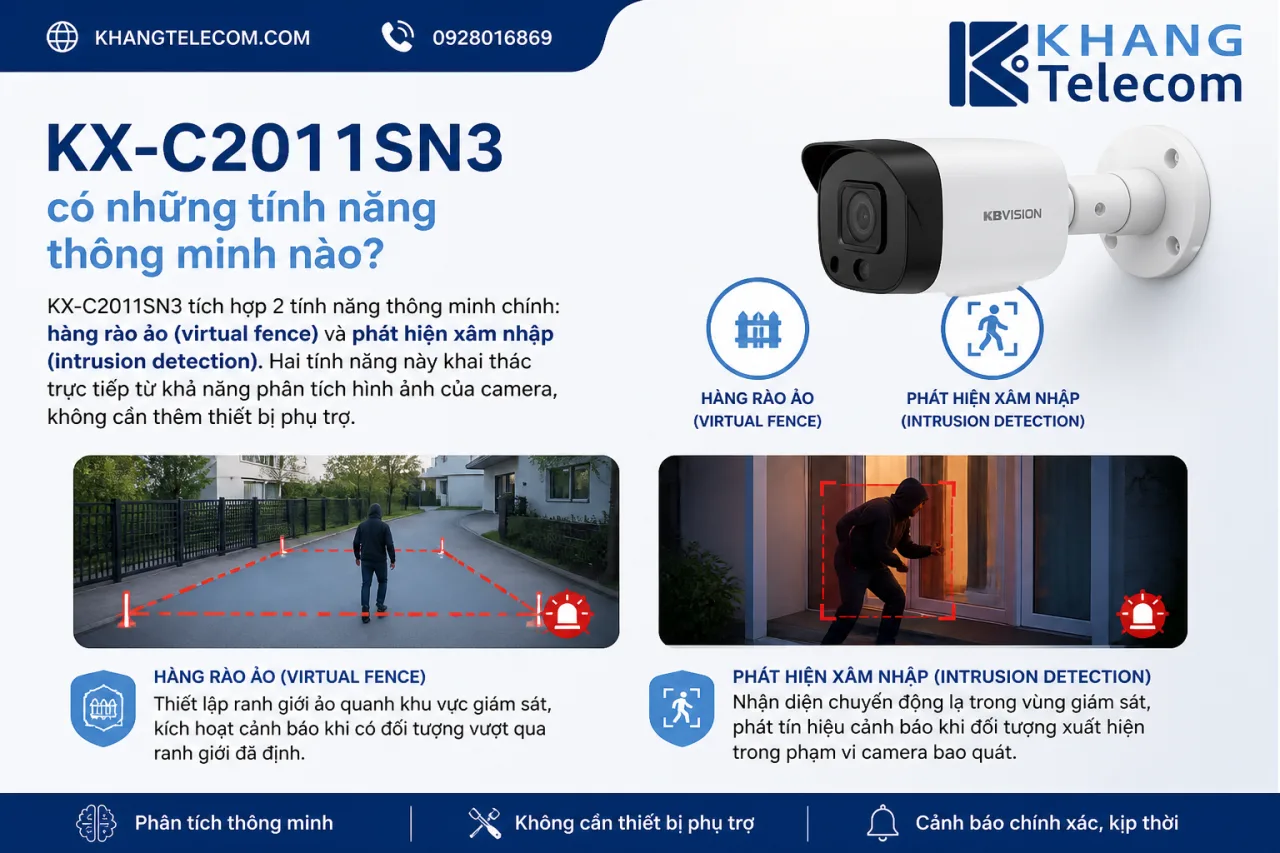KX-C2011SN3 có những tính năng thông minh nào KX-C2011SN3 có những tính năng thông minh nào
