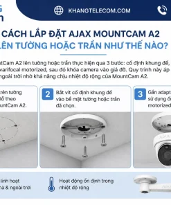 lắp đặt Ajax MountCam A2 lên tường hoặc trần