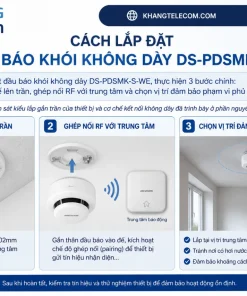 lắp đặt đầu báo khói không dây DS-PDSMK-S-WE