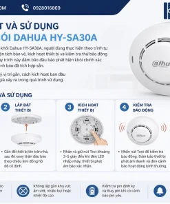 lắp đặt và sử dụng Đầu báo khói Dahua HY-SA30A