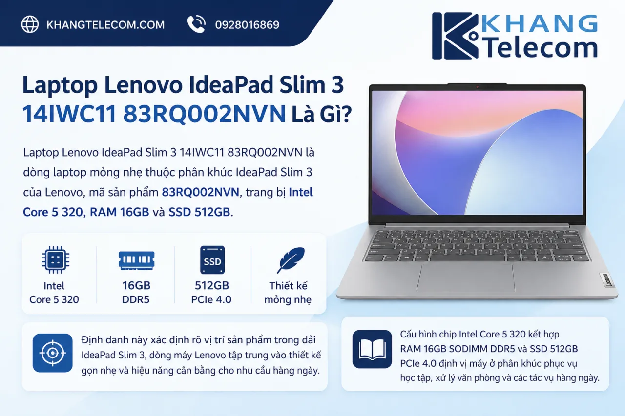 Laptop Lenovo IdeaPad Slim 3 14IWC11 83RQ002NVN Laptop Lenovo IdeaPad Slim 3 14IWC11 83RQ002NVN