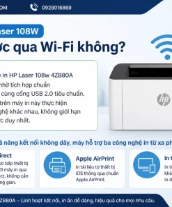 Máy in HP Laser 108W có in được qua Wi-Fi