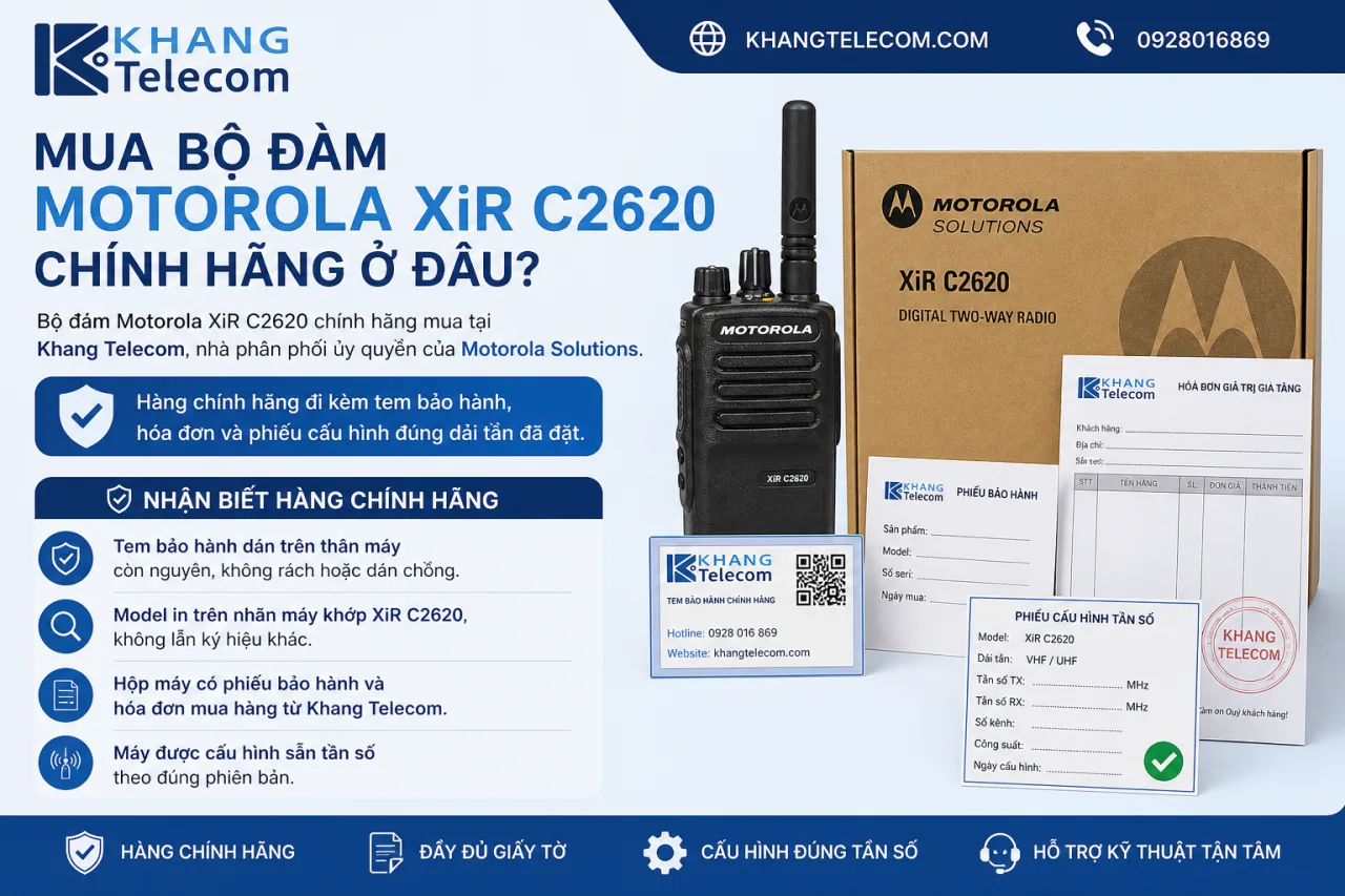 Mua bộ đàm Motorola XiR C2620 chính hãng ở đâu Mua bộ đàm Motorola XiR C2620 chính hãng ở đâu