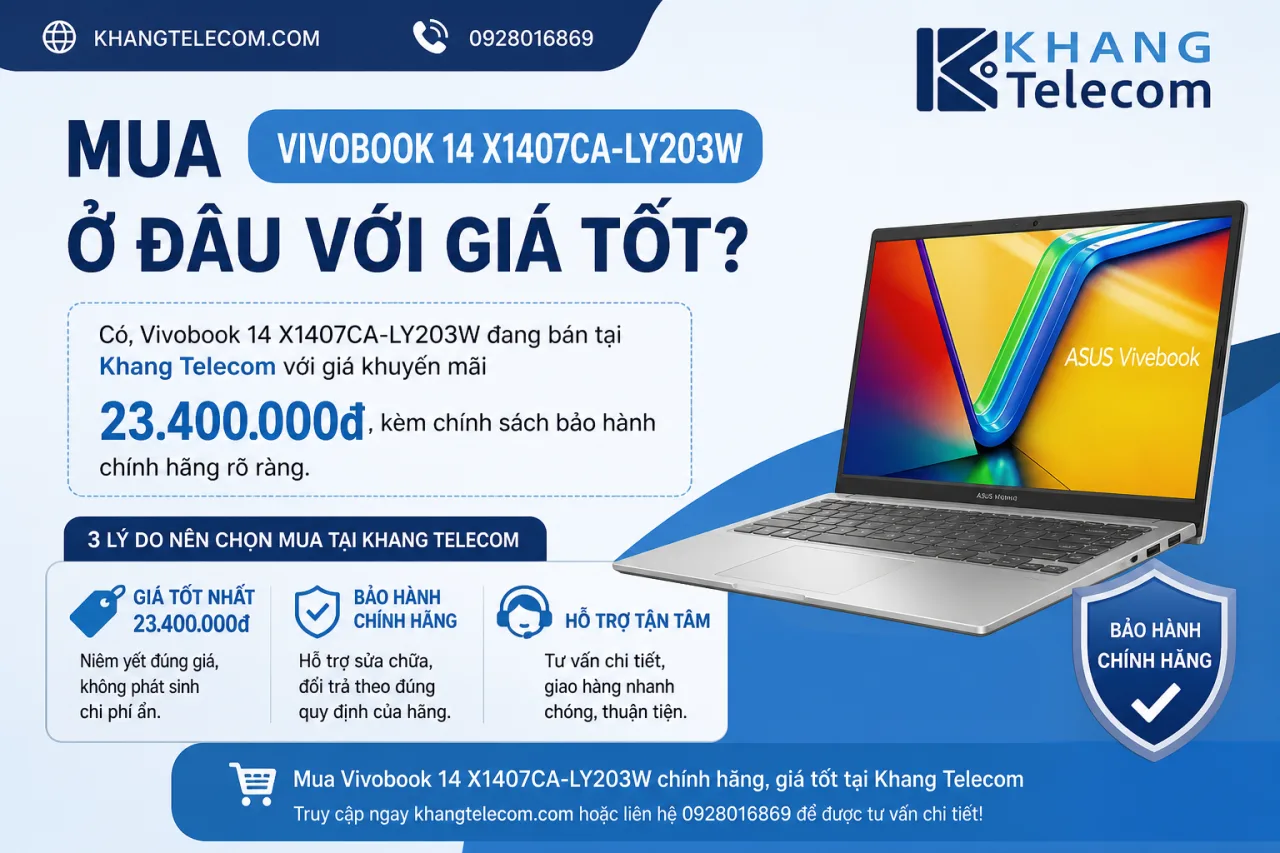 Mua Vivobook 14 X1407CA-LY203W Ở Đâu Với Giá Tốt Mua Vivobook 14 X1407CA-LY203W Ở Đâu Với Giá Tốt