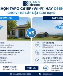 Nên chọn Tapo C615F (Wi-Fi) hay C615G (4G) cho vị trí lắp đặt của bạn