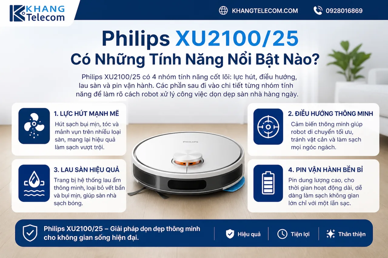 Philips XU2100/25 Có Những Tính Năng Nổi Bật Nào Philips XU2100/25 Có Những Tính Năng Nổi Bật Nào