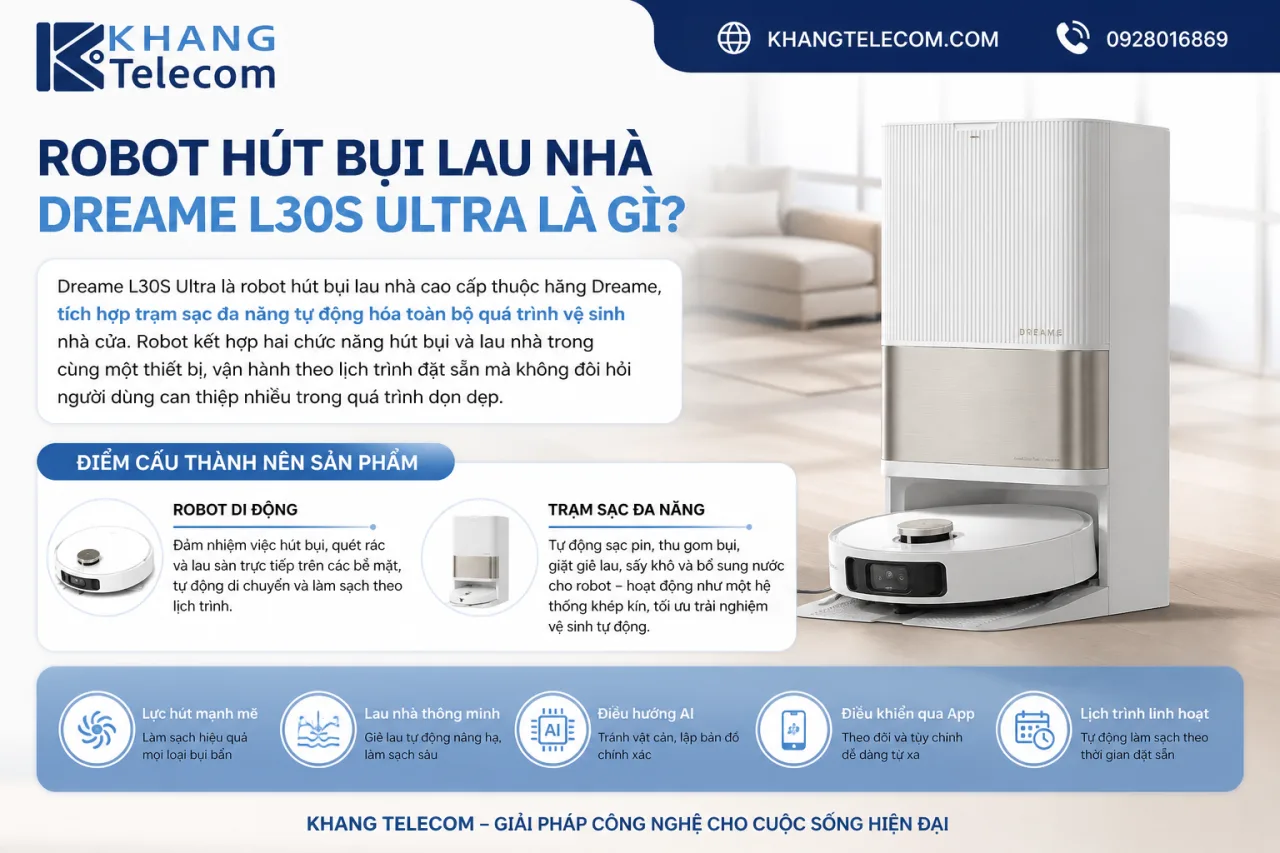 Robot Hút Bụi Lau Nhà Dreame L30S Ultra Robot Hút Bụi Lau Nhà Dreame L30S Ultra