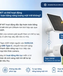 Tapo C615F KIT có thể hoạt động độc lập hoàn toàn bằng năng lượng mặt trời