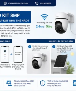 Tapo C675D KIT 8MP kết nối Wi-Fi và lắp đặt