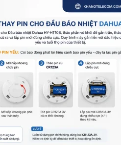 thay pin cho Đầu báo nhiệt Dahua HY-HT10B