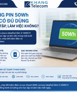 Thời Lượng Pin 50Wh Của Máy Có Đủ Dùng Cả Ngày Học Tập, Làm Việc