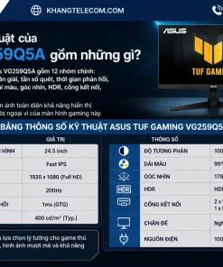 Thông số kỹ thuật của Asus VG259Q5A gồm những gì