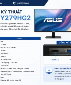 Thông số kỹ thuật của Asus VY279HG2 gồm những gì